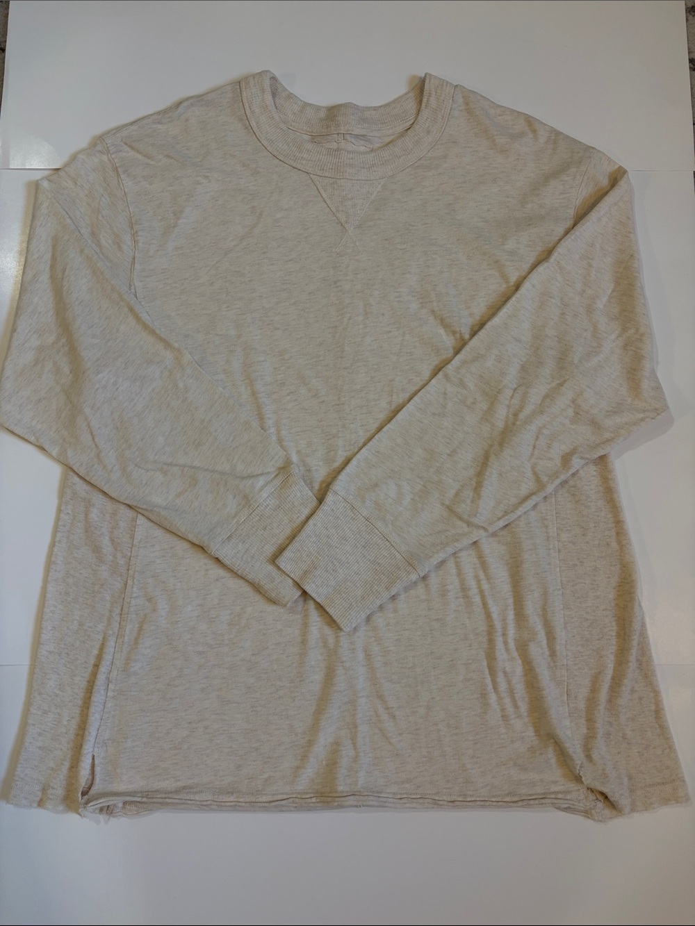 Aerie oversized Long-Sleeve Crewneck top sz S